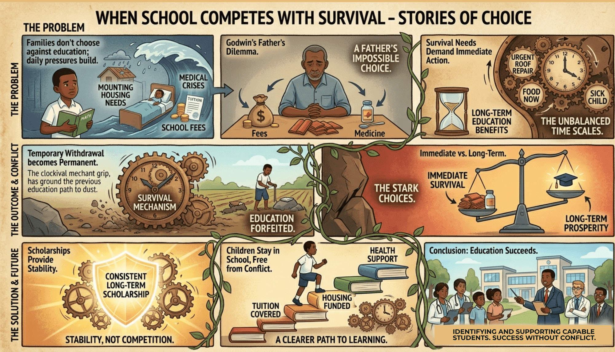 When School Competes with Survival
